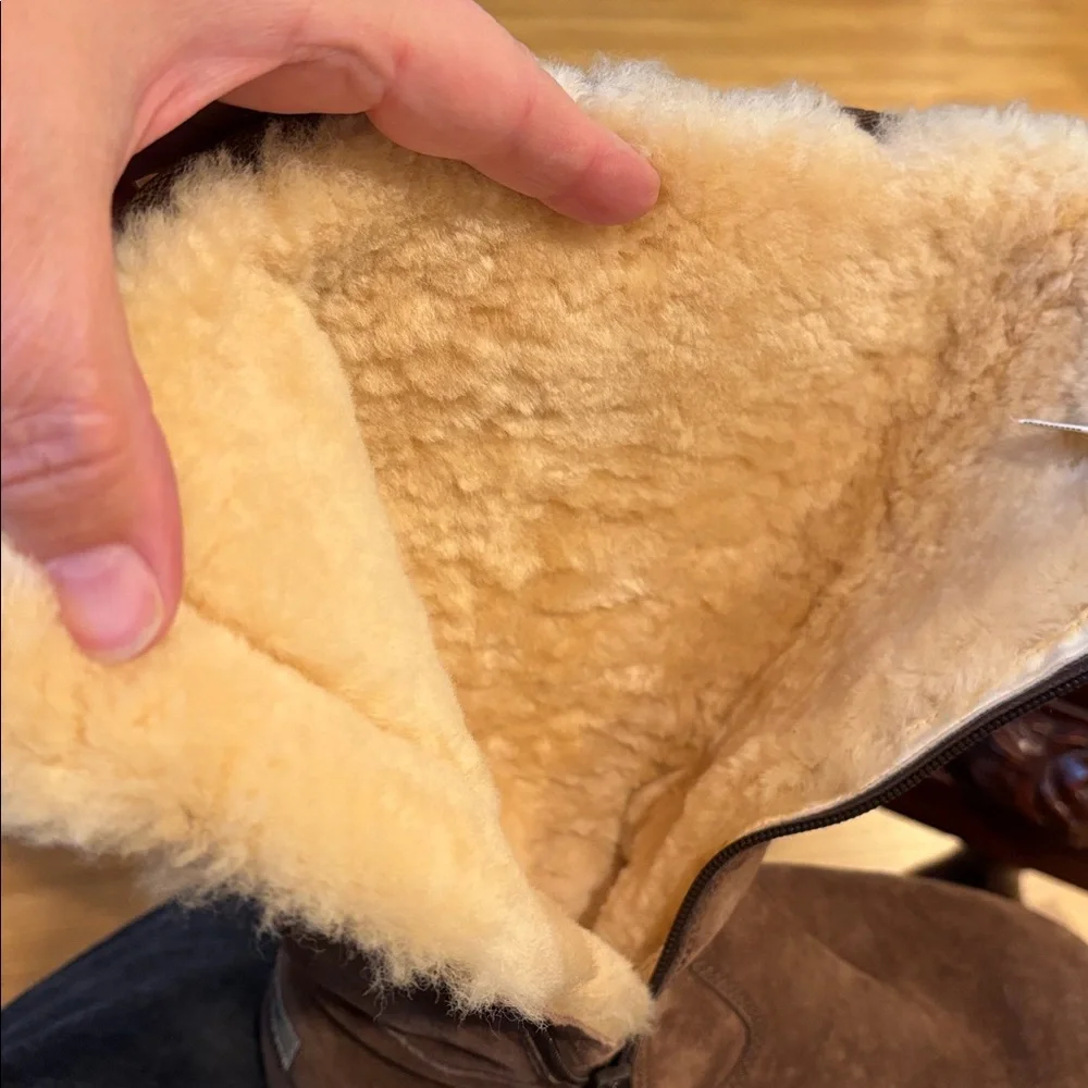 UGG Brown Shearling Lined Boots - Picture 7 of 10